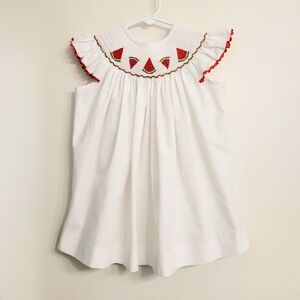 Banana Split Smocked Watermelon Dress